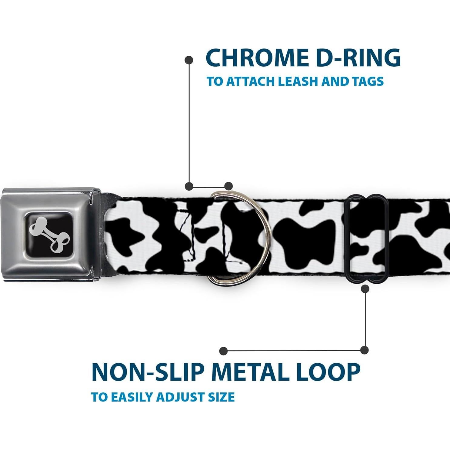 Collar para Perros Buckle-Down 24.1-33 cm con Hebilla de Seguridad