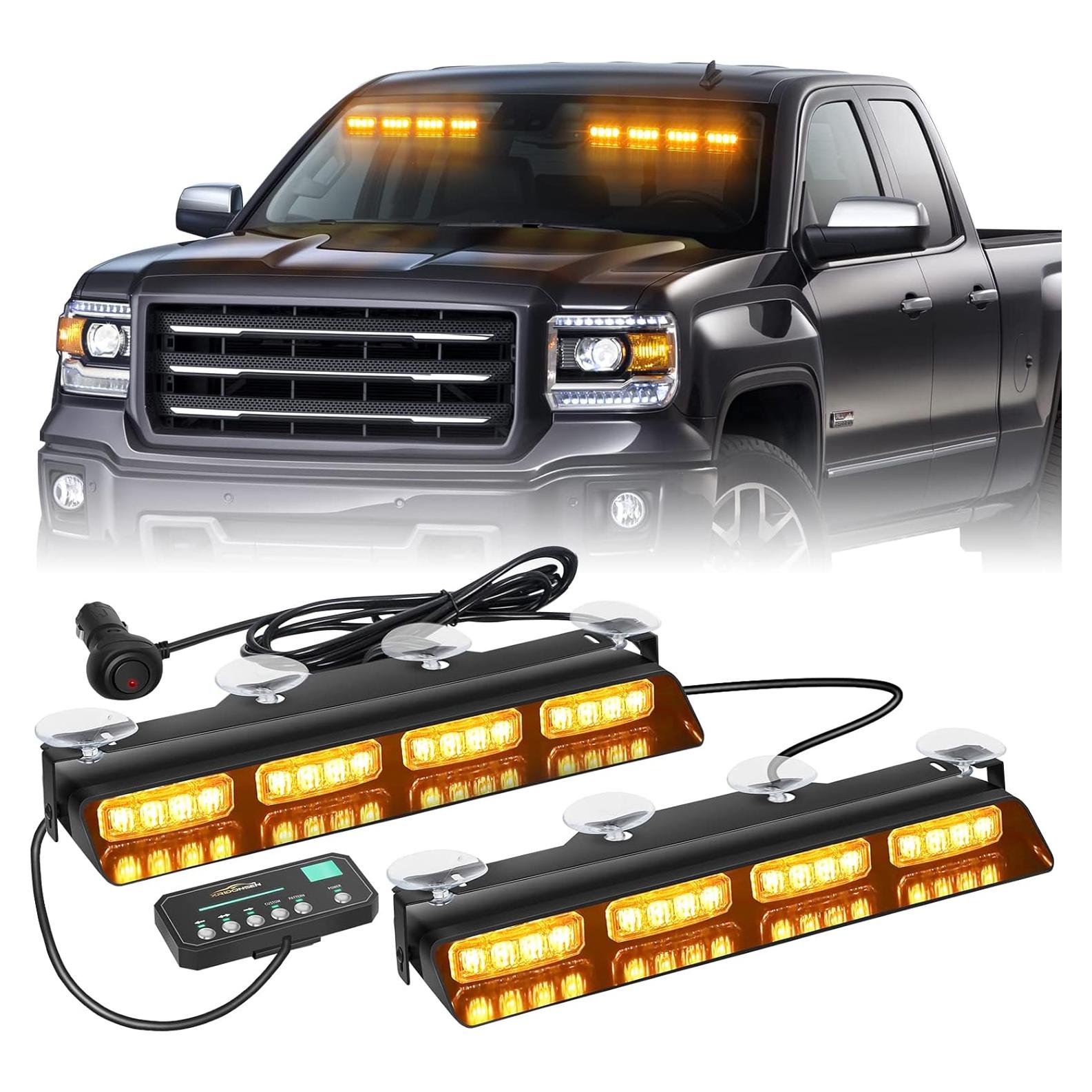 Luces Estroboscópicas de Emergencia XRIDONSEN Ámbar 2x35.56cm