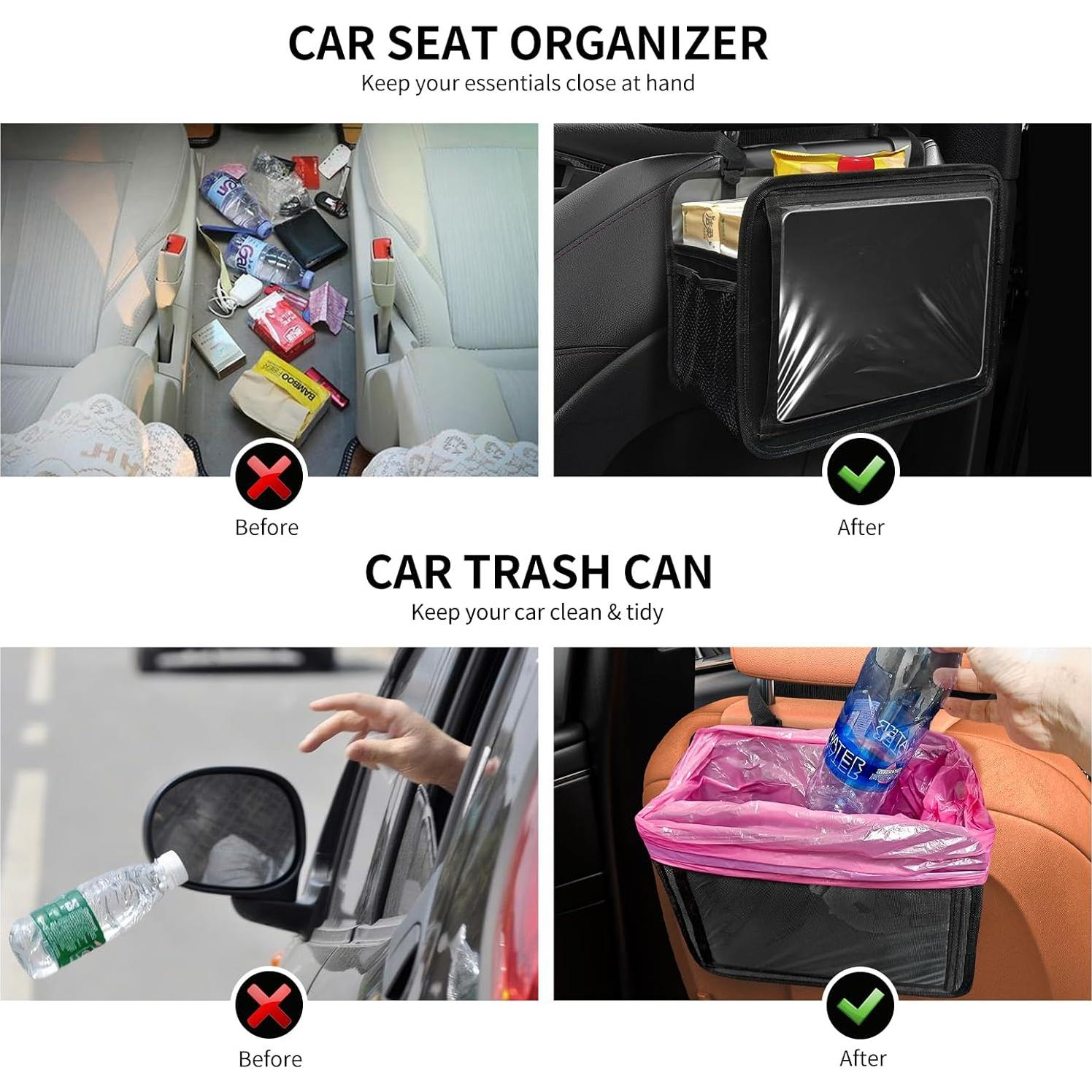 Organizador de Asiento de Automóvil TDOFYH Negro con Soporte para Tableta