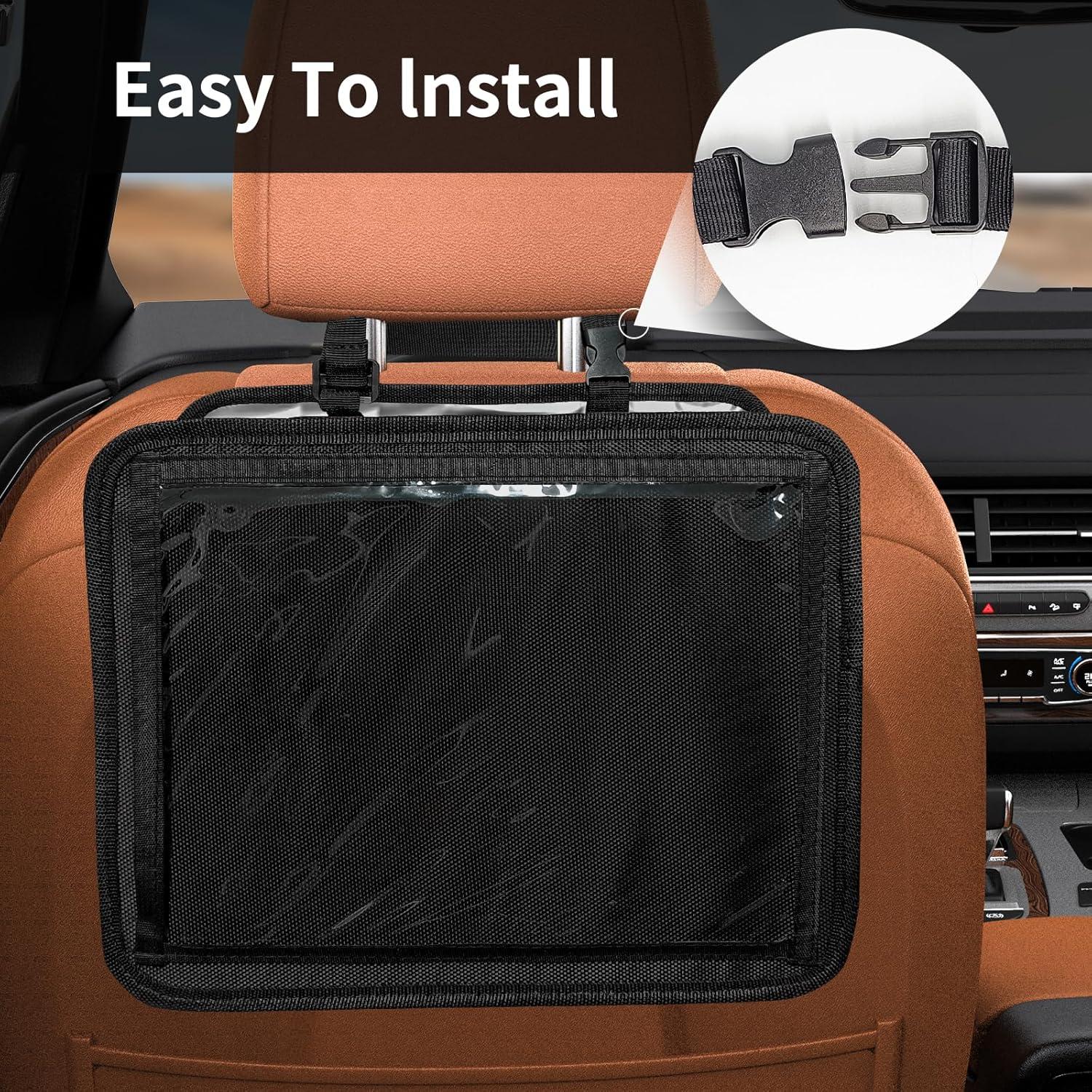 Organizador de Asiento de Automóvil TDOFYH Negro con Soporte para Tableta