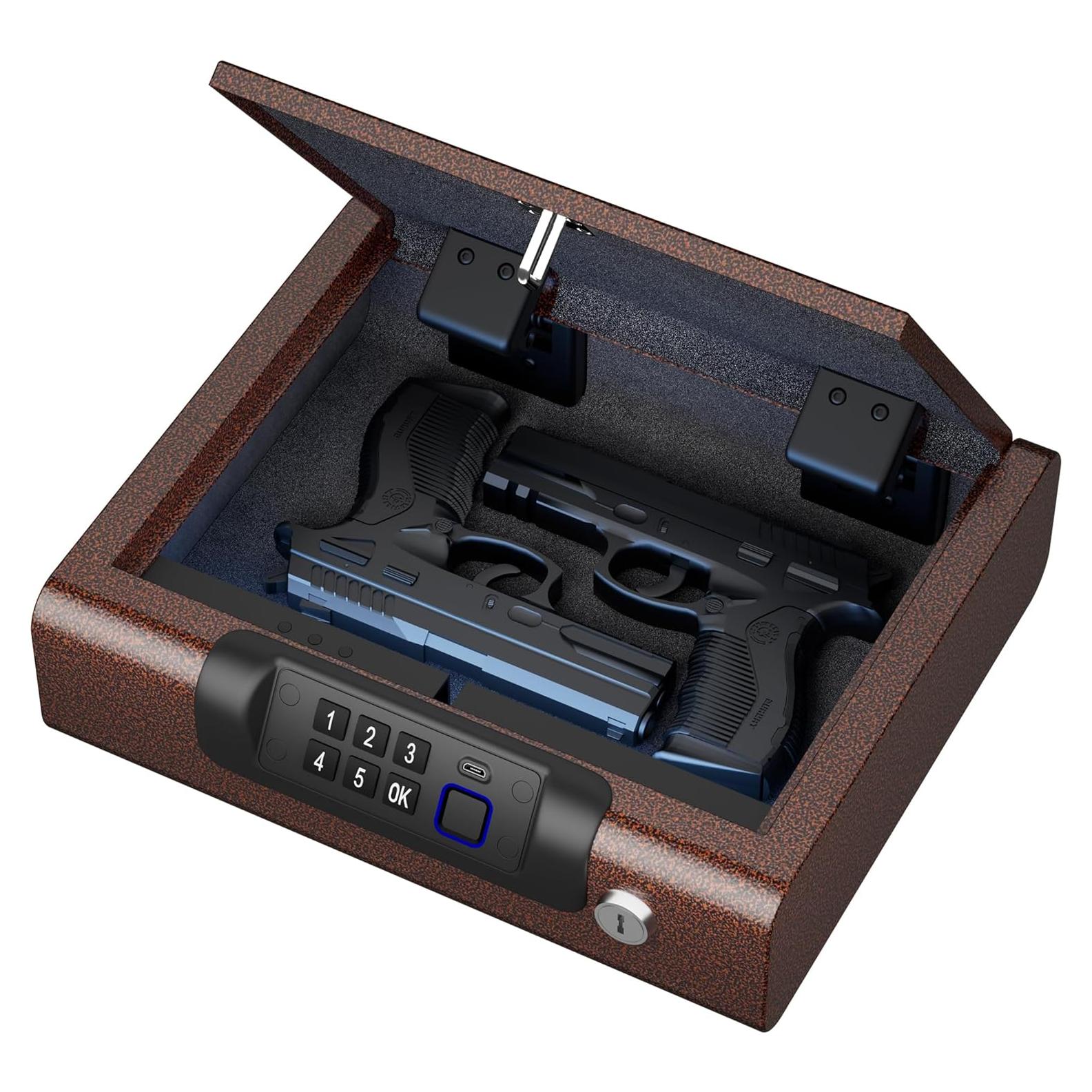 Caja Fuerte Biométrica BILLCONCH para Pistolas - Bronce Antiguo