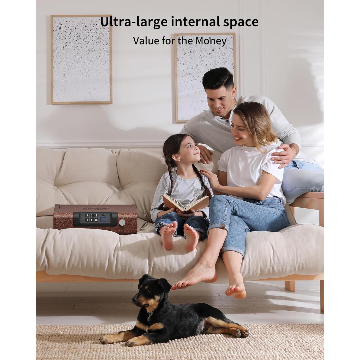 Caja Fuerte Biométrica BILLCONCH para Pistolas - Bronce Antiguo