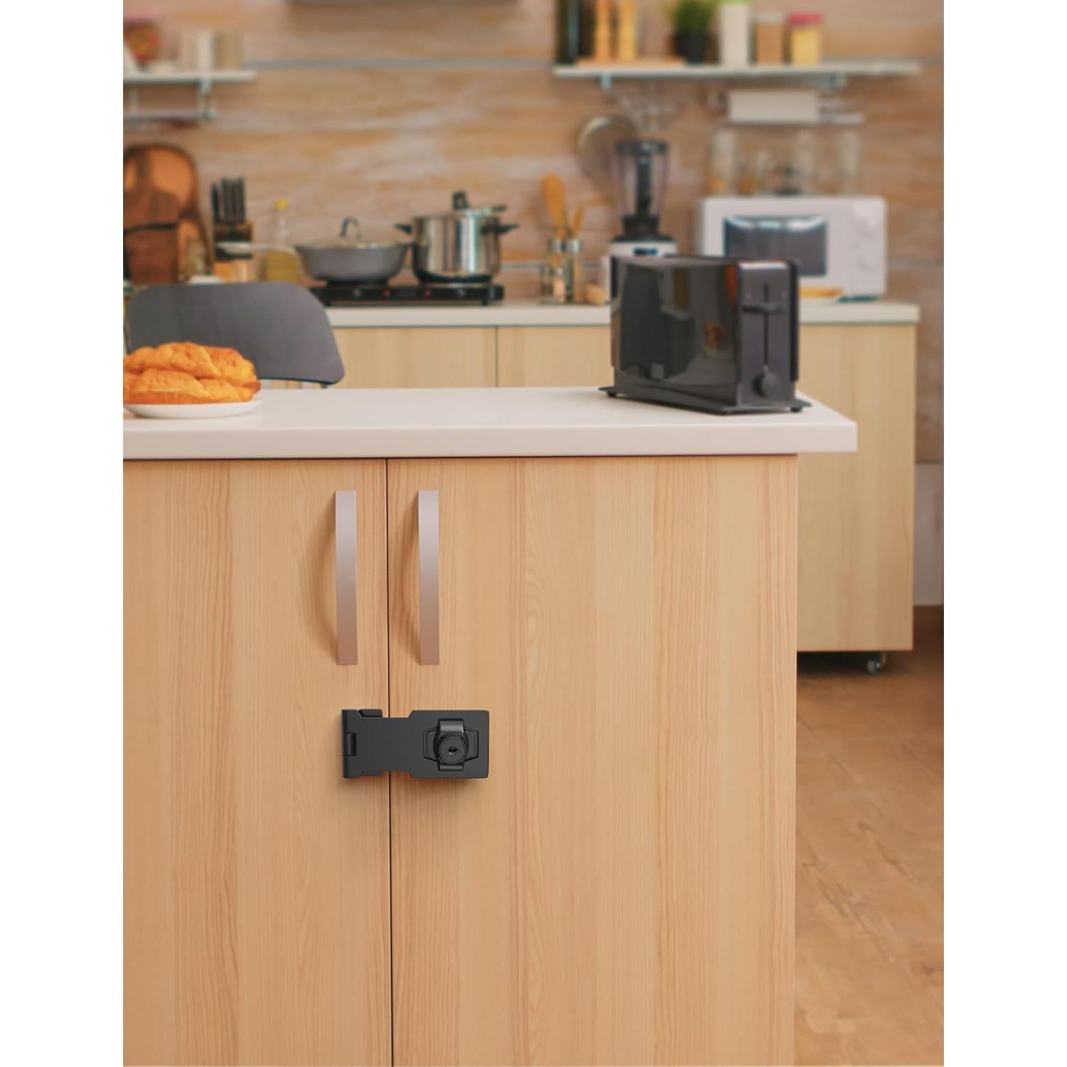 Cerradura de Hasp con Llave I-EASYDWW 6.35 cm - 2 Paquetes