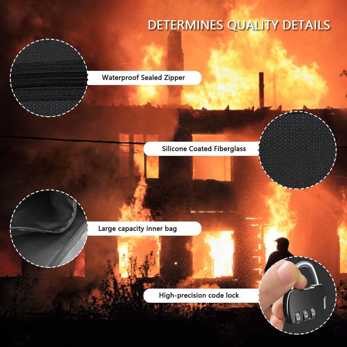 Bolsa de Seguridad JUGREAT a Prueba de Fuego y Agua - 1 Paquete