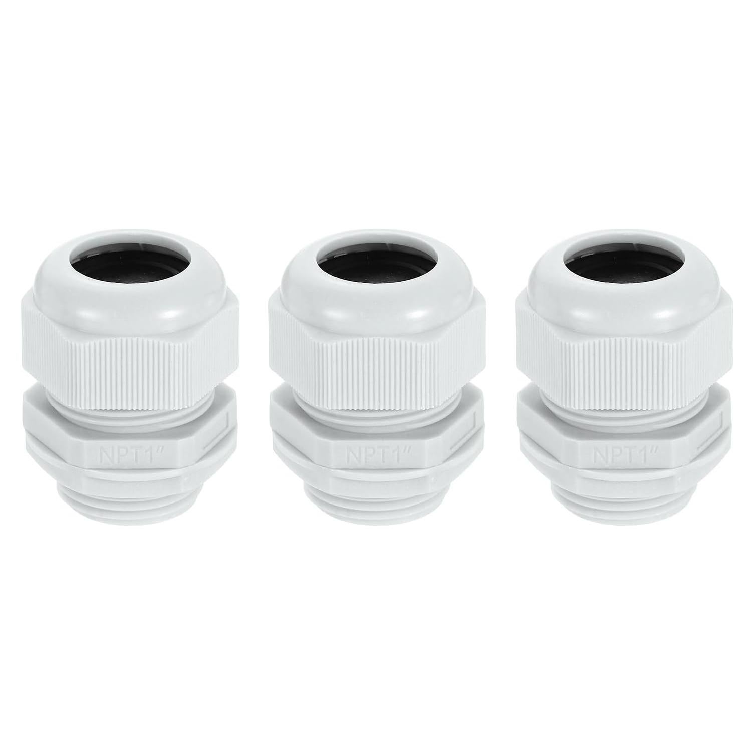 Conectores de Cable Impermeables uxcell NPT 1" Nylon 3 Piezas