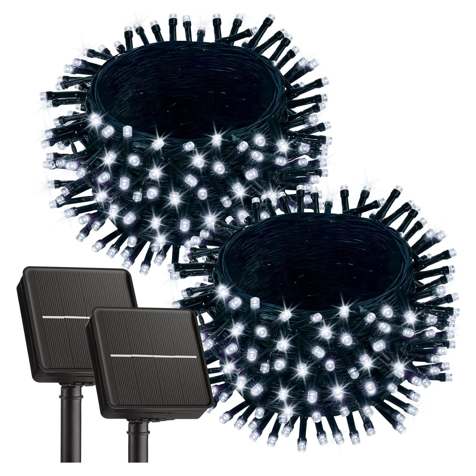 Luces de Cadena Solares Brightown 14m 120 LED IP65 2 Paquete