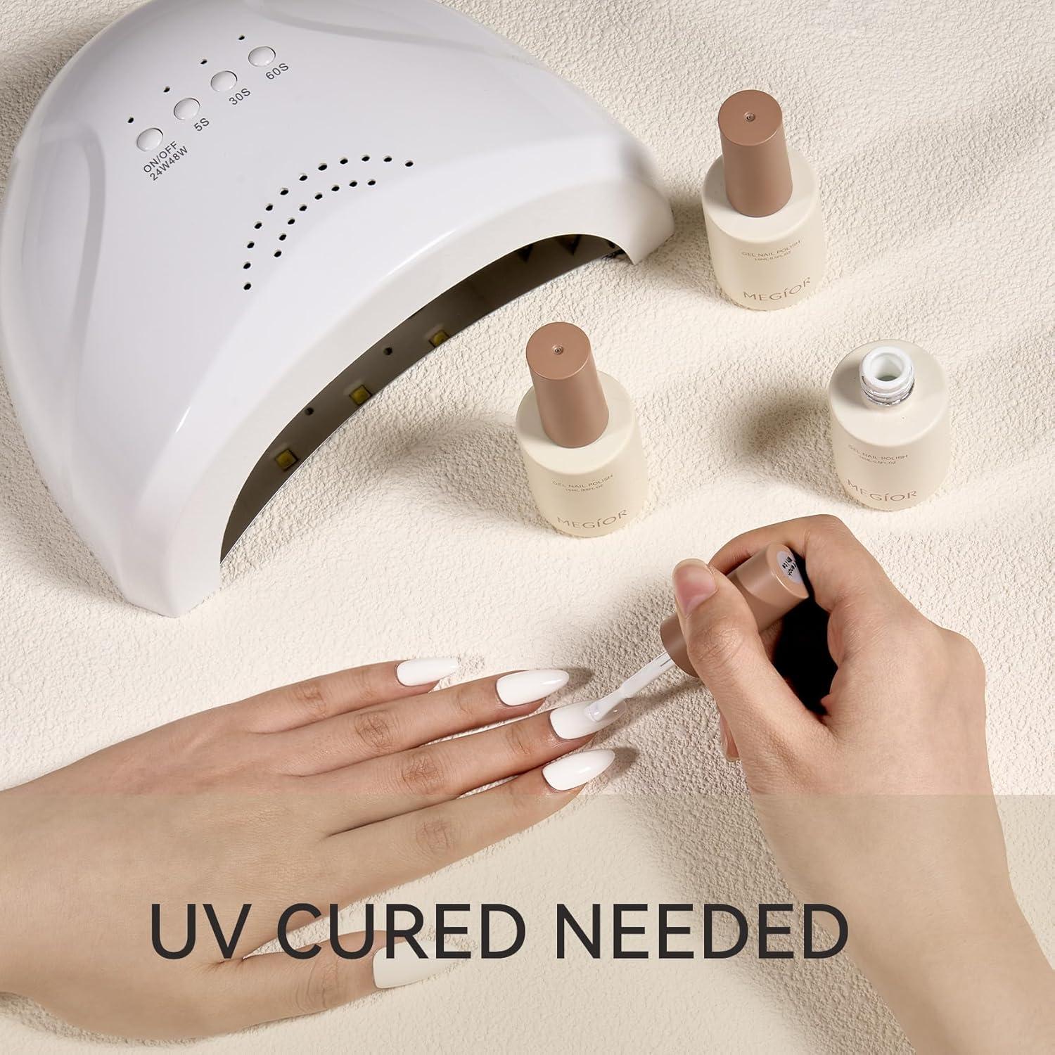 Esmalte de Uñas en Gel MEGIOR Blanco Antiguo 15ml UV