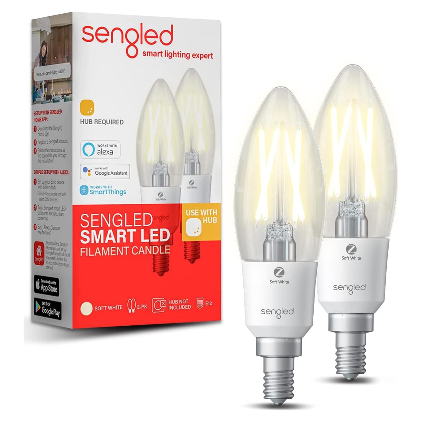 Bombillas Inteligentes Sengled B11 LED 5W 450 Lúmenes Paquete de 2