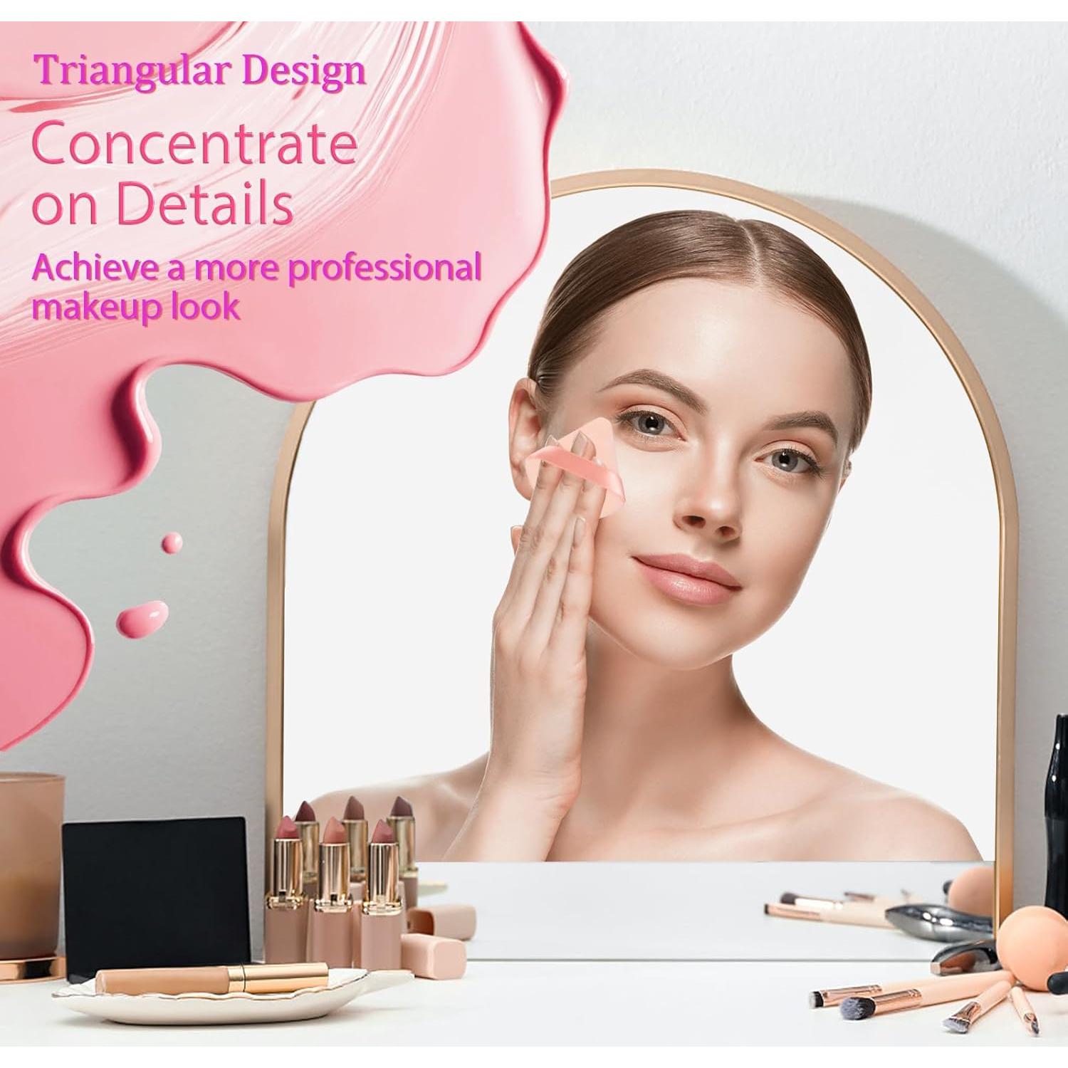 Esponja de Maquillaje Triangular JOLY 16 Pcs Beige - Aplicación Precisa