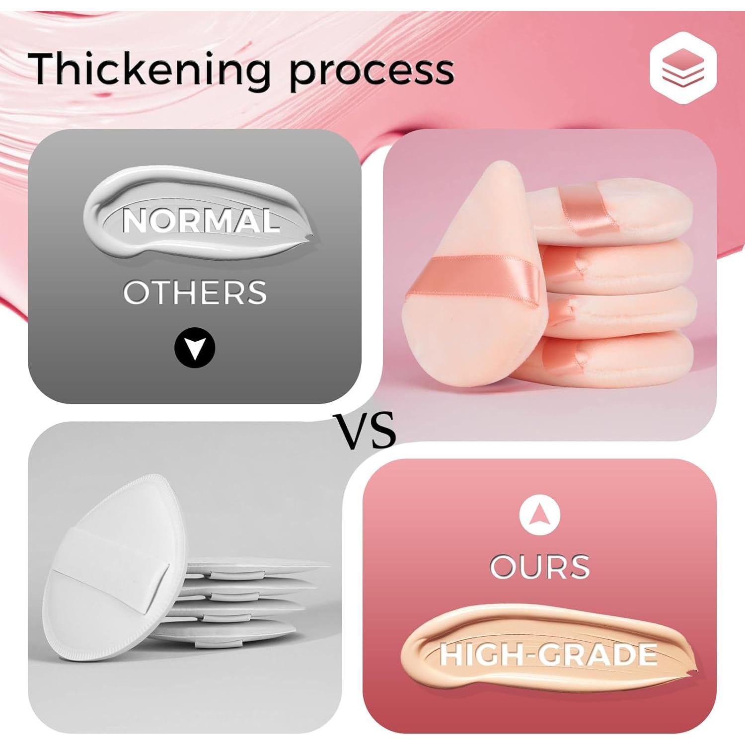 Esponja de Maquillaje Triangular JOLY 16 Pcs Beige - Aplicación Precisa