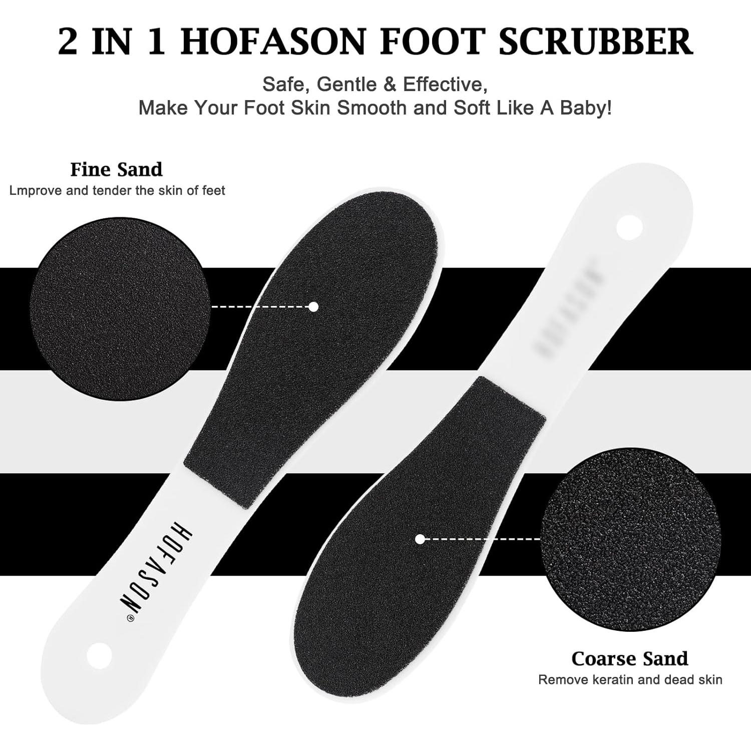 Lima de Pies HOFASON 10 Piezas Exfoliador Profesional Doble Cara