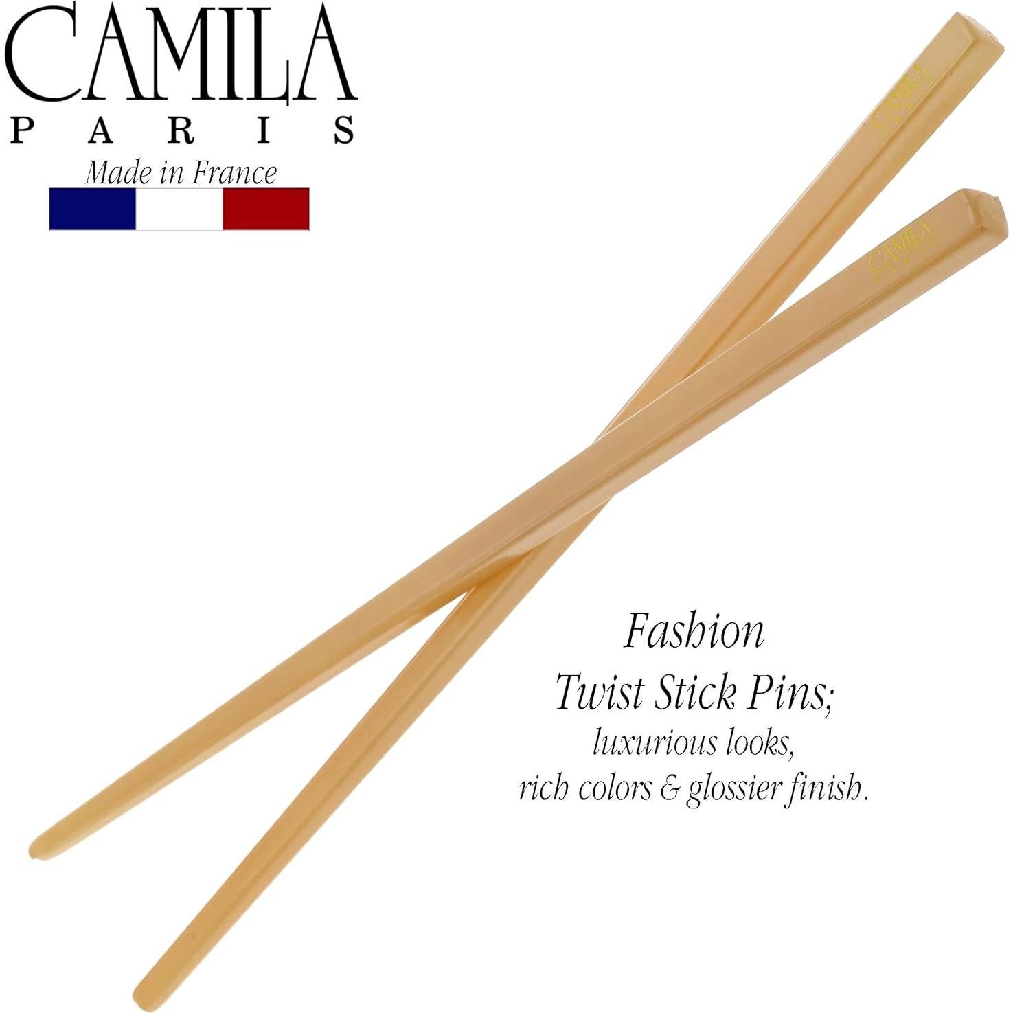 Varilla de Torcedura Francesa Camila Paris CP3380 Beige - Juego de 2