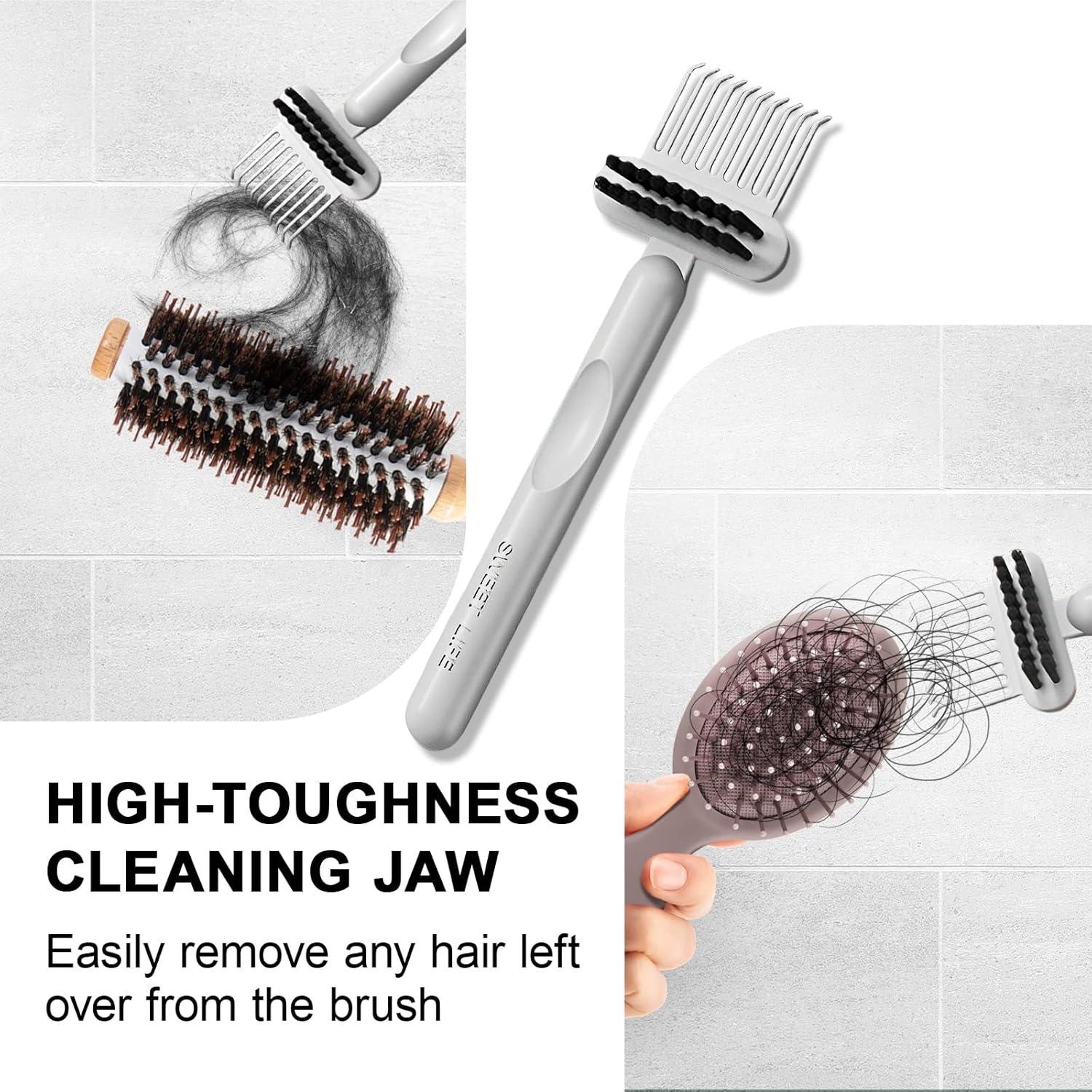 Limpiador de Cepillos de Cabello RHOS 2-en-1 - Gris