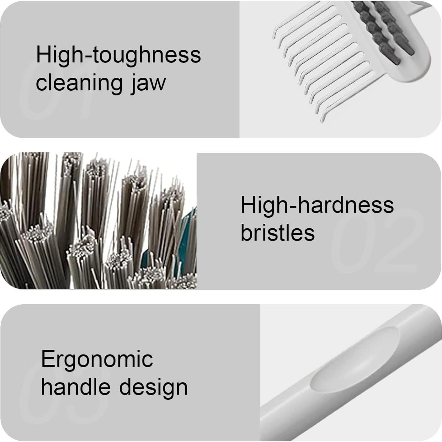 Limpiador de Cepillos de Cabello RHOS 2-en-1 - Gris