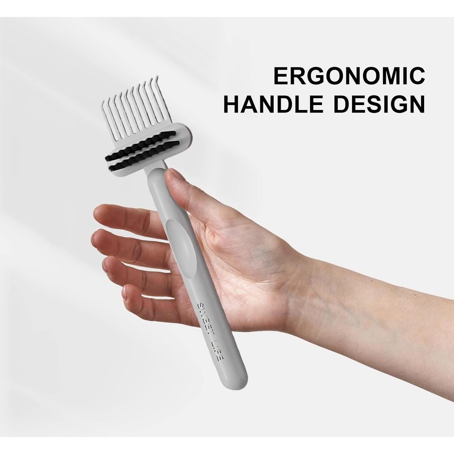 Limpiador de Cepillos de Cabello RHOS 2-en-1 - Gris