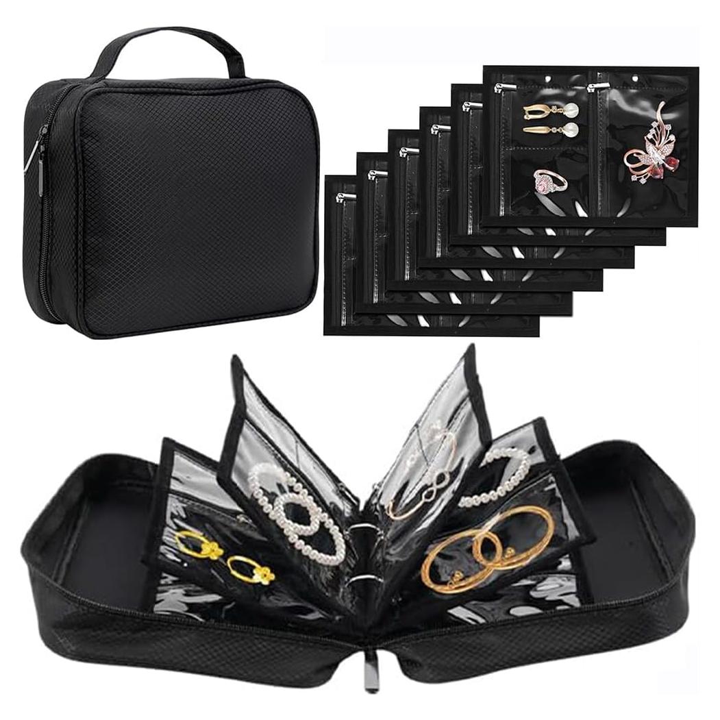 Caja de Joyería GSXRB Plegable Impermeable 36 Compartimentos