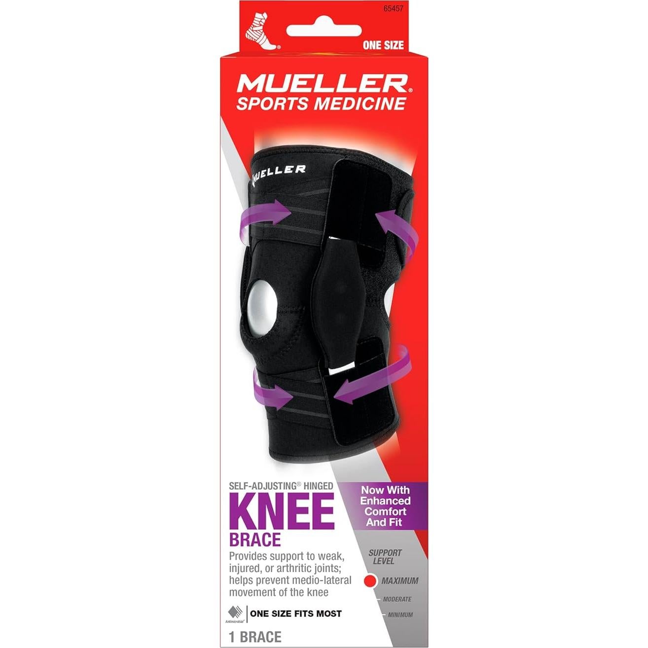 Férula de Rodilla Ajustable Mueller con Bisagras Unisex