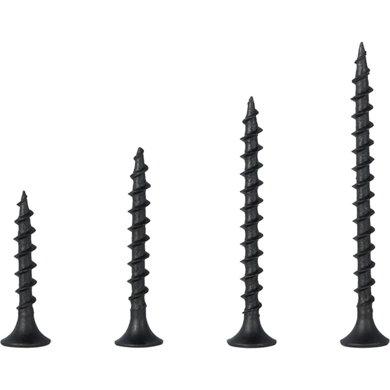 Tornillos de Madera Negros Sanfeng para Paneles de Yeso 166 Pzas