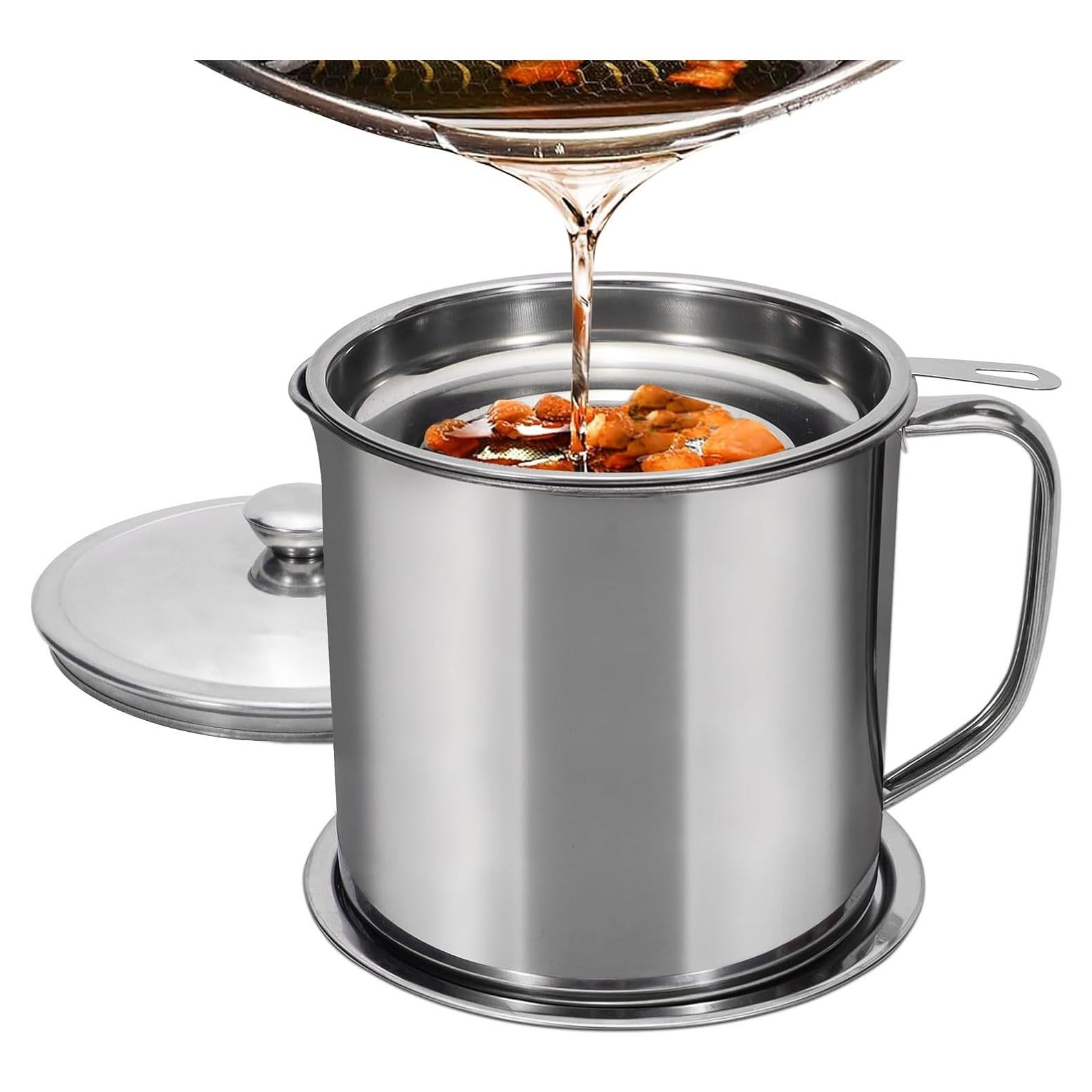 Contenedor de grasa de tocino Roucerlin 1.3L acero inoxidable