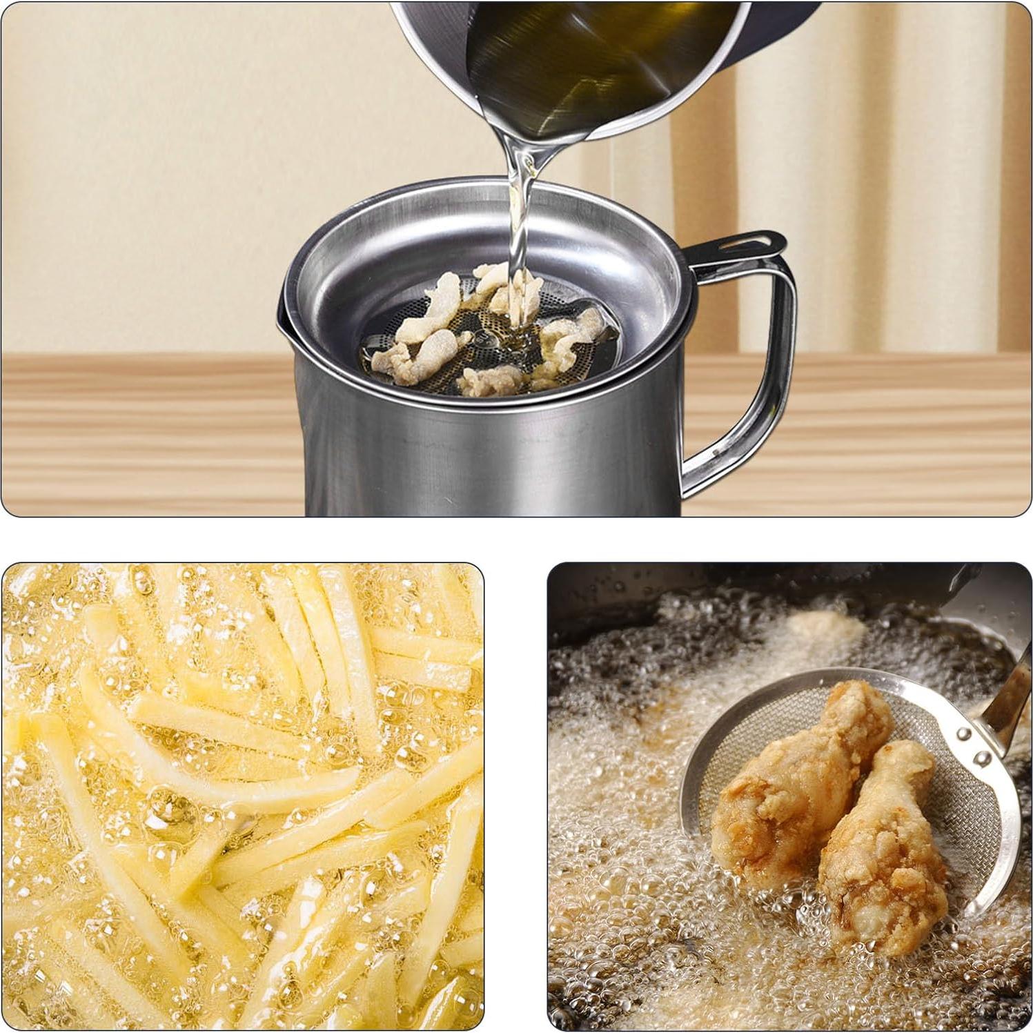 Contenedor de grasa de tocino Roucerlin 1.3L acero inoxidable