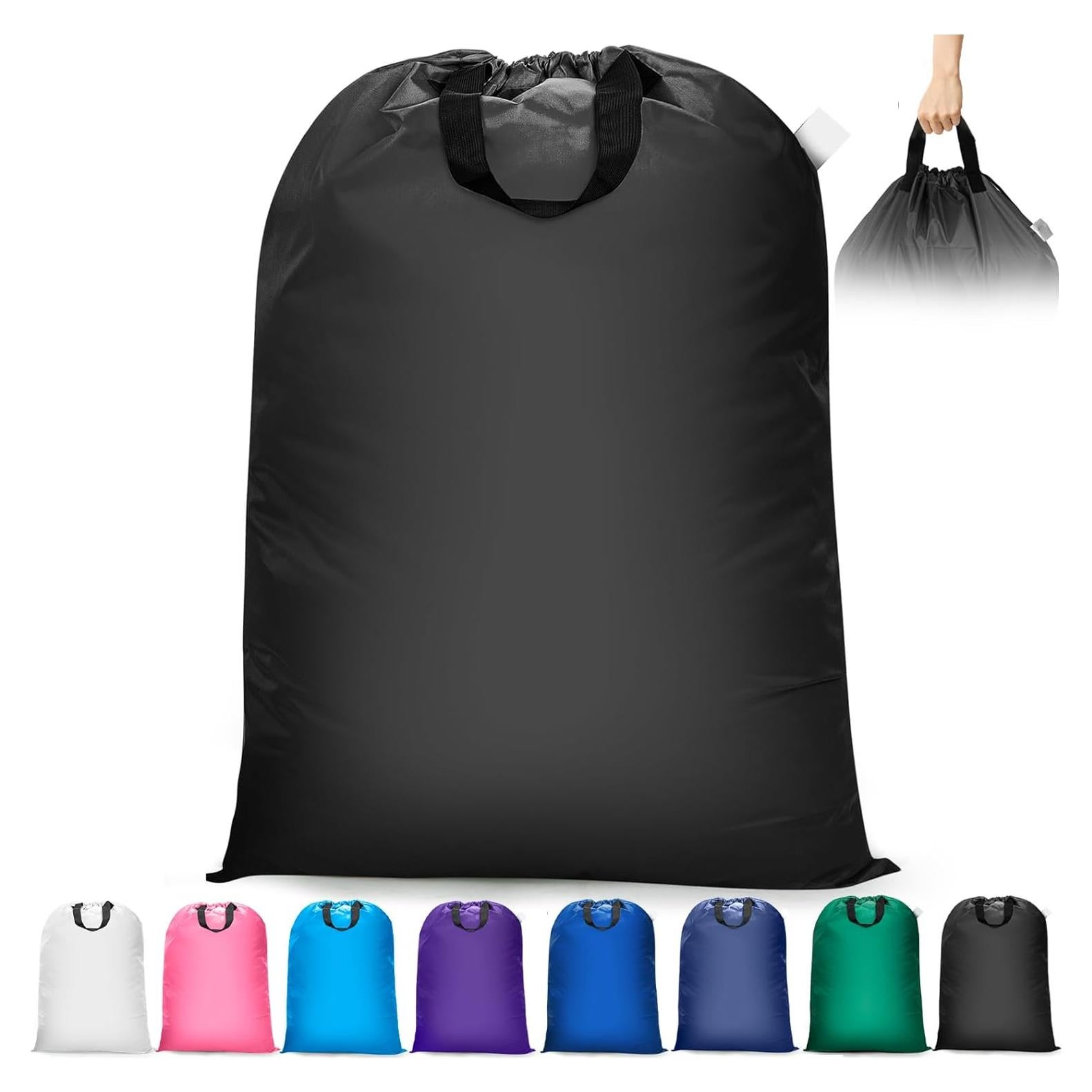 Bolsa de lavandería extra grande Isink 71x102 cm negra