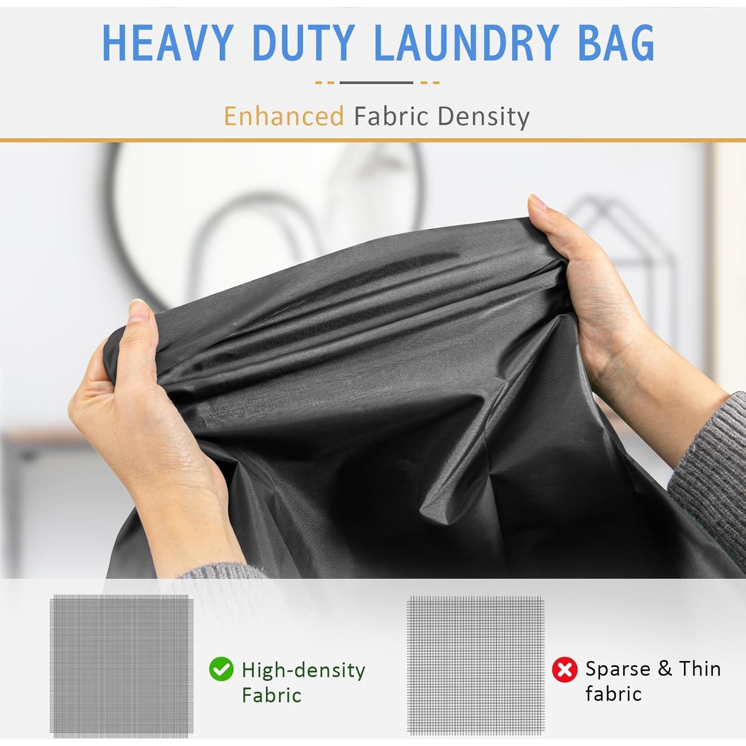 Bolsa de lavandería extra grande Isink 71x102 cm negra