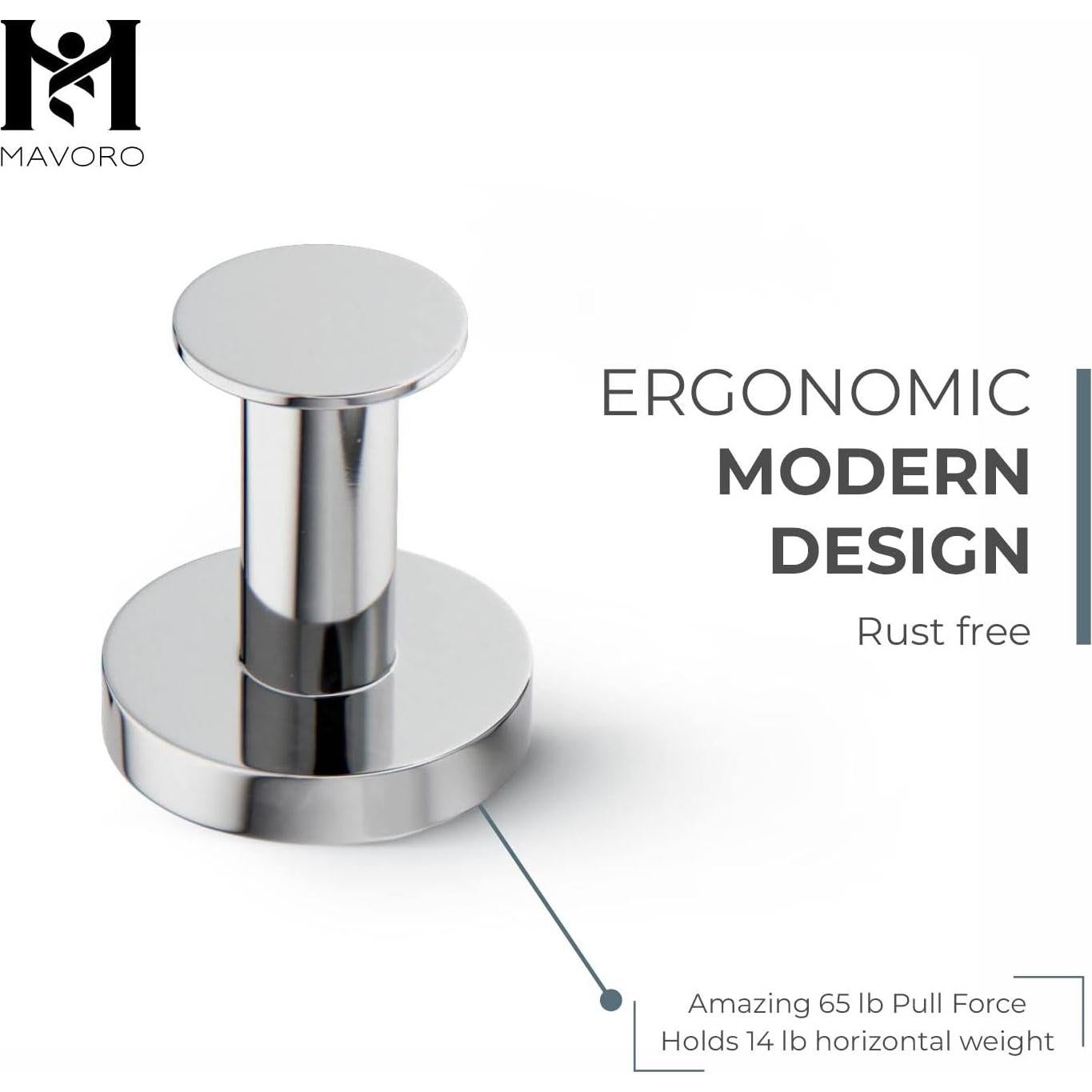Ganchos Magnéticos Mavoro para Colgar Abrigos - Paquete de 4