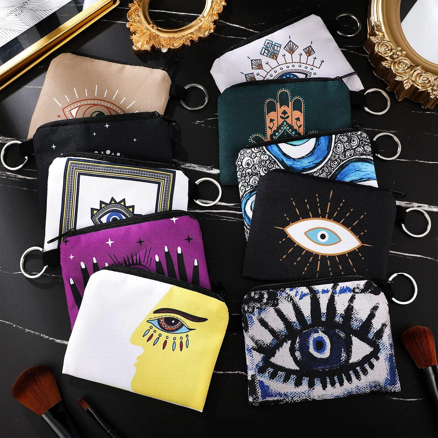 10 Monederos Mini Boho con Cremallera para Mujeres y Niñas