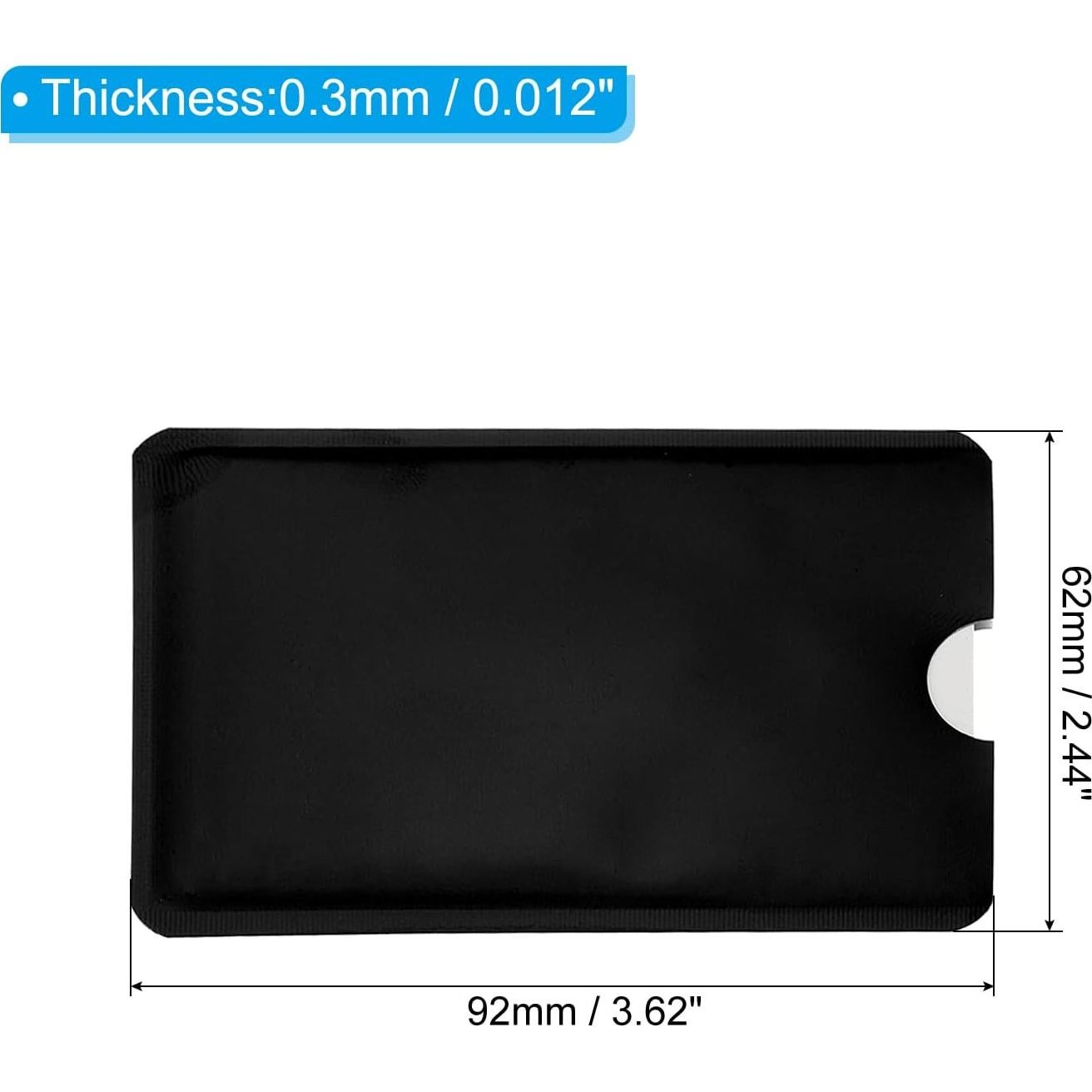 Fundas bloqueadoras RFID PATIKIL 20 Pcs Aluminio Negro