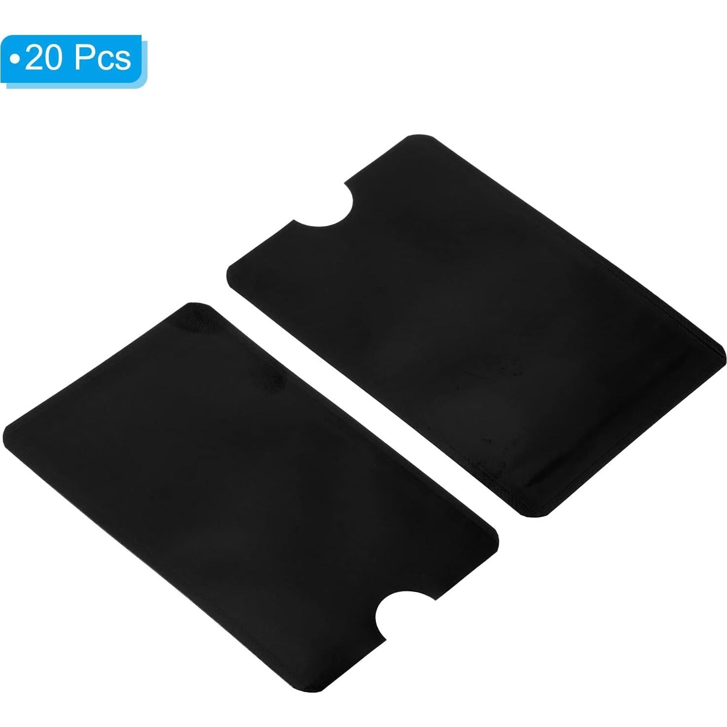 Fundas bloqueadoras RFID PATIKIL 20 Pcs Aluminio Negro