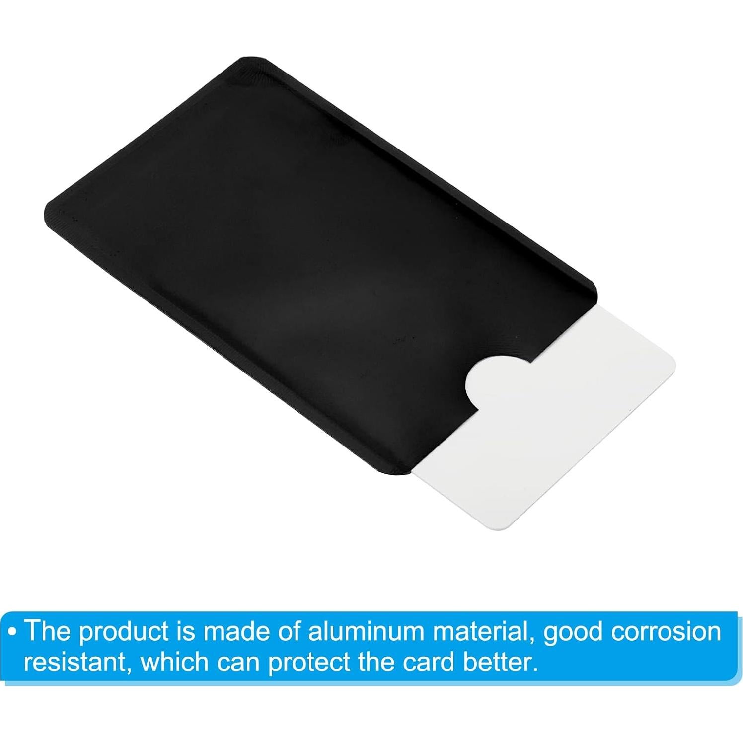 Fundas bloqueadoras RFID PATIKIL 20 Pcs Aluminio Negro