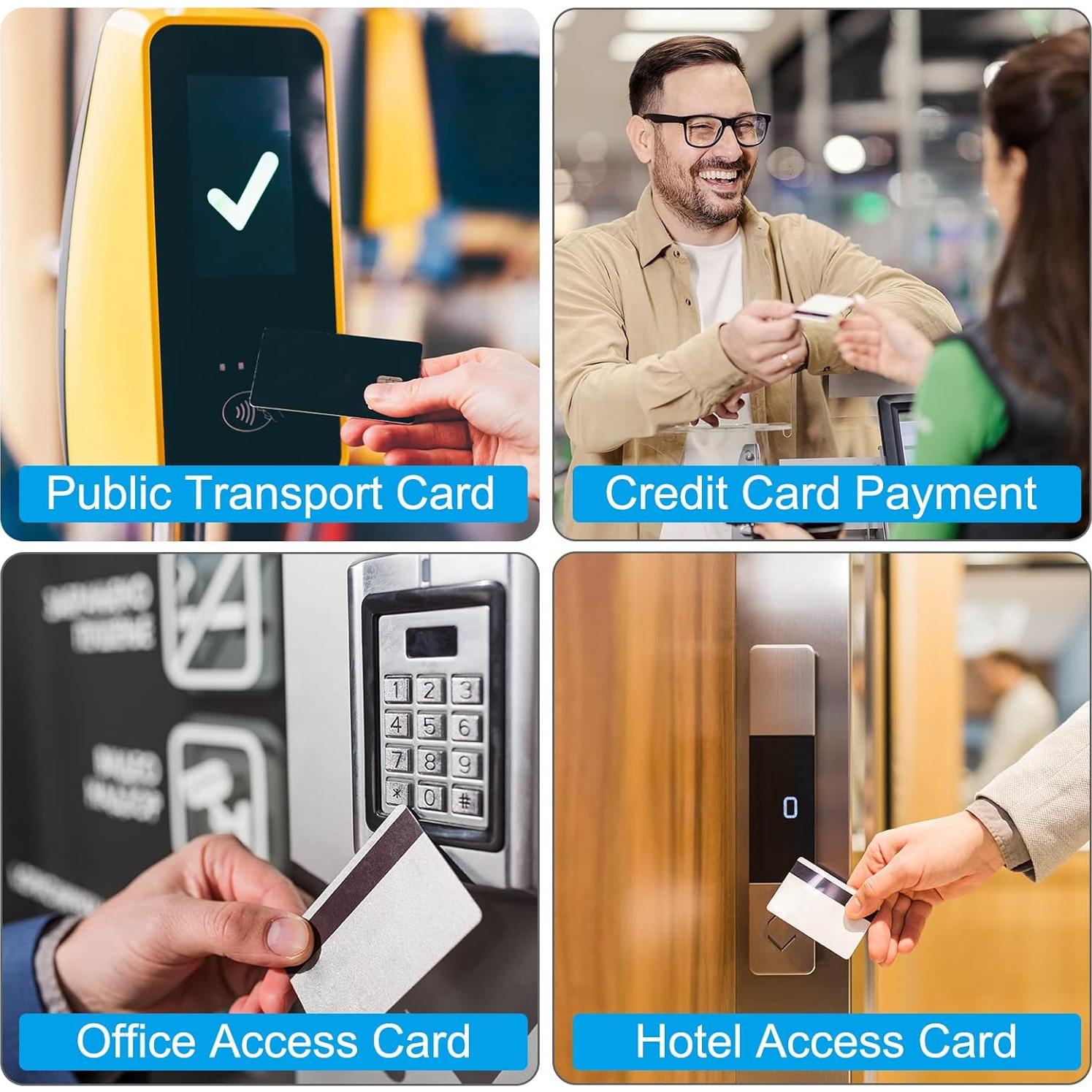 Fundas bloqueadoras RFID PATIKIL 20 Pcs Aluminio Negro