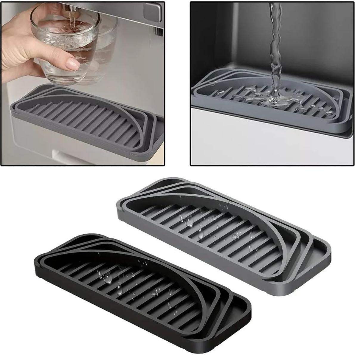 Bandeja de Goteo de Silicona Negra para Dispensador de Agua