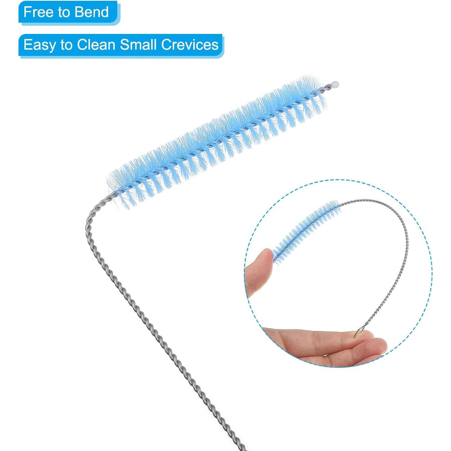 Cepillo Limpiador de Pajitas PATIKIL 25cm 5 Pcs Nylon Acero