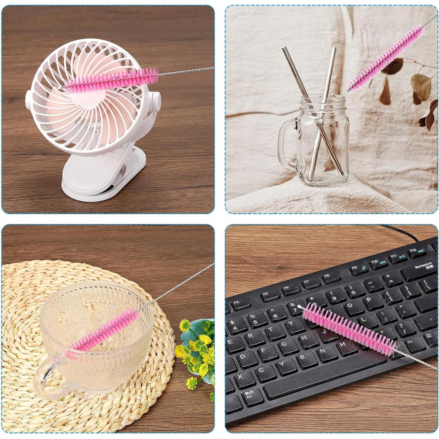 Cepillo Limpiador de Pajitas PATIKIL 25cm 5 Pcs Nylon Acero