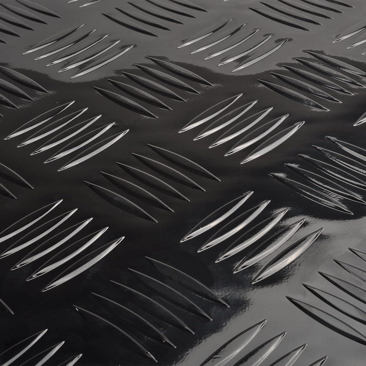 Caja de herramientas de aluminio FGJQEFG 88 cm negra con cerradura