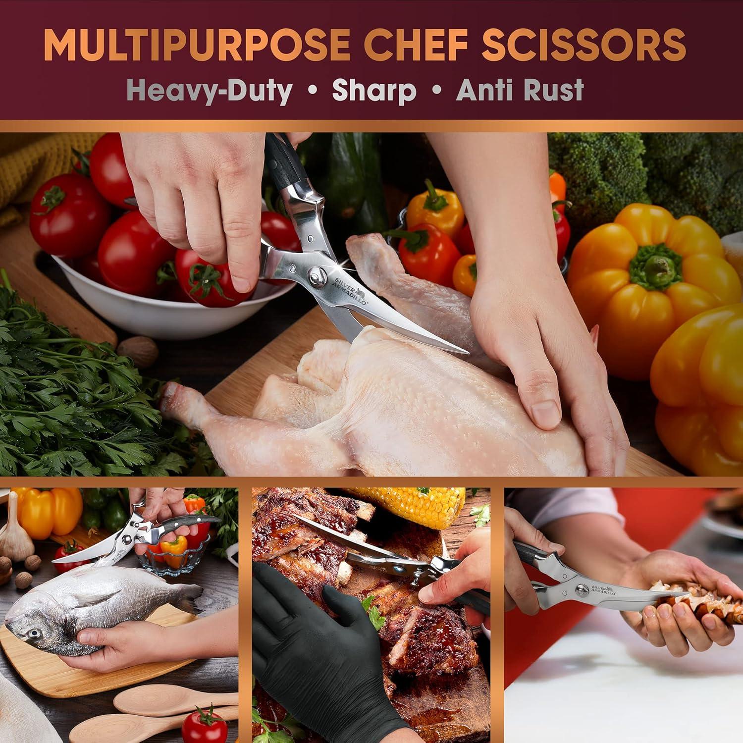 Tijeras de Cocina Silver Armadillo de Acero Inoxidable 20.6 cm