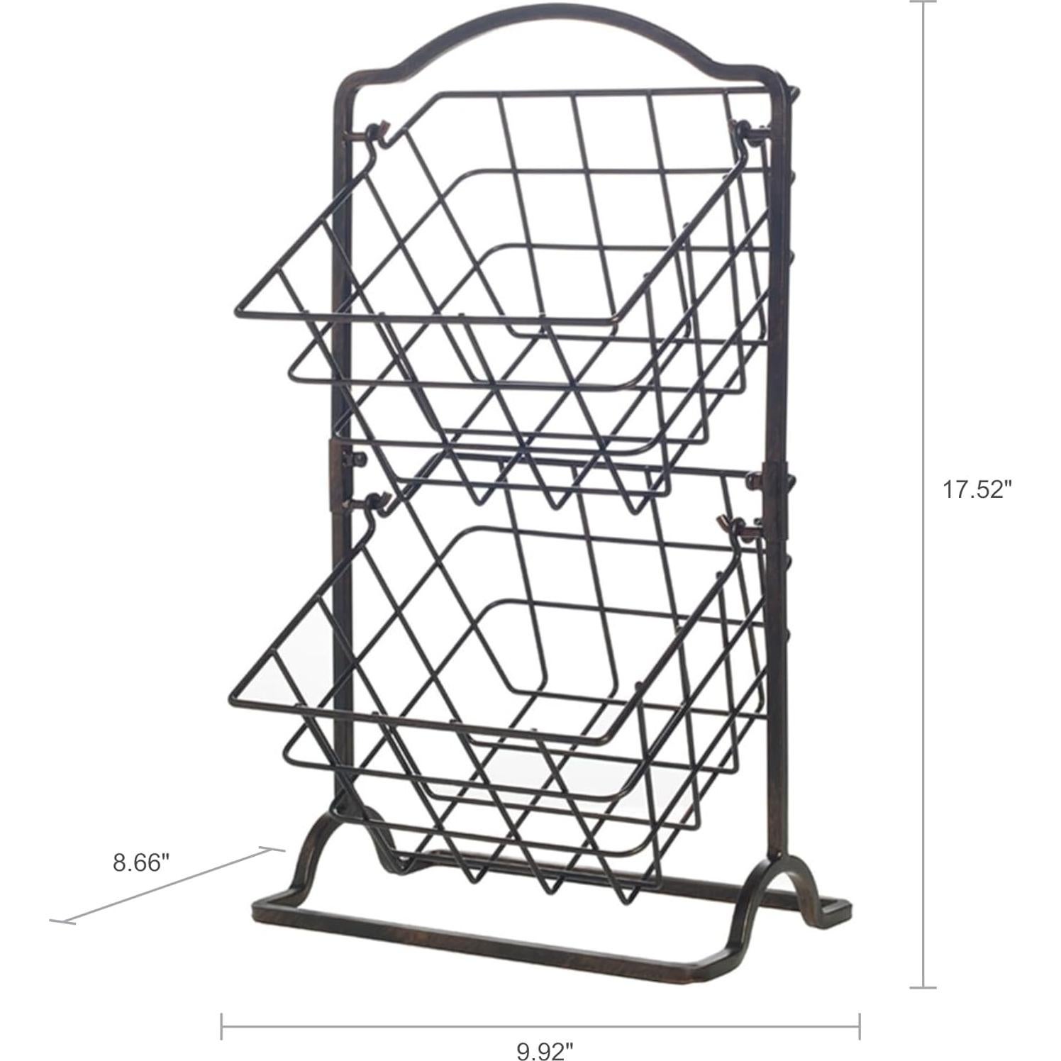 Canasta de Almacenamiento de Frutas Gourmet Basics Mikasa 2 Niveles