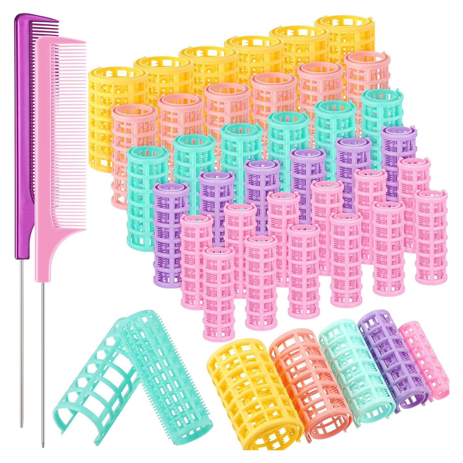 Rulos de Pelo Autoadhesivos WILLBOND 36 Piezas 5 Tamaños