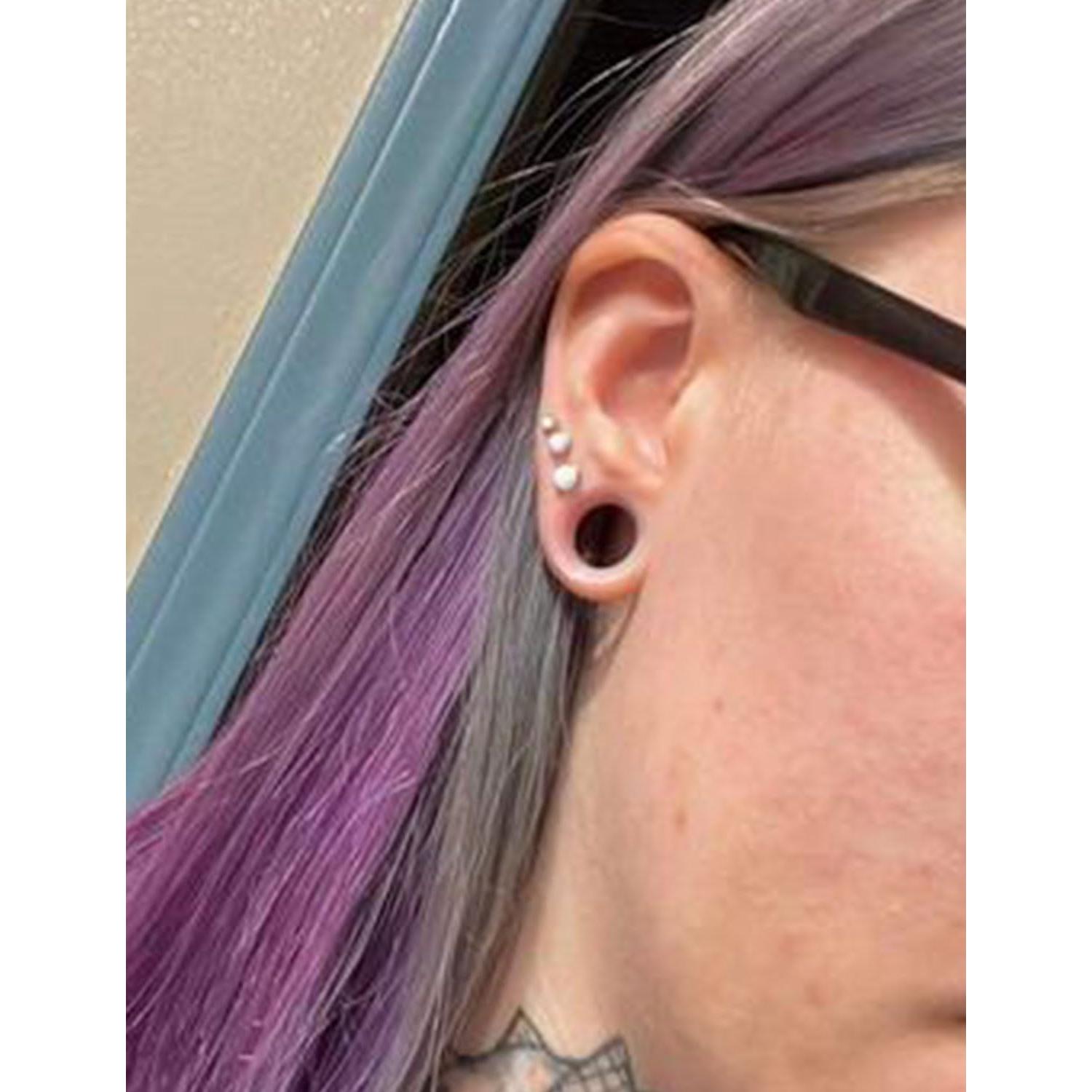 Tapones de Silicona Transparente Pexveiuu 10mm - 4 Pares