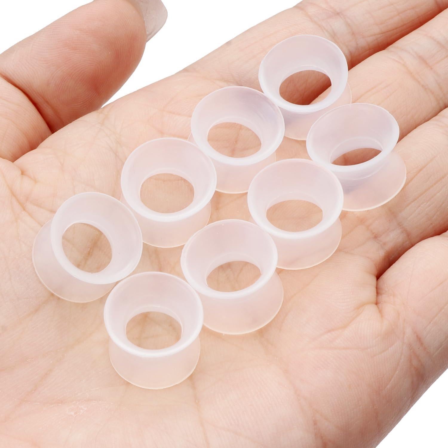 Tapones de Silicona Transparente Pexveiuu 10mm - 4 Pares