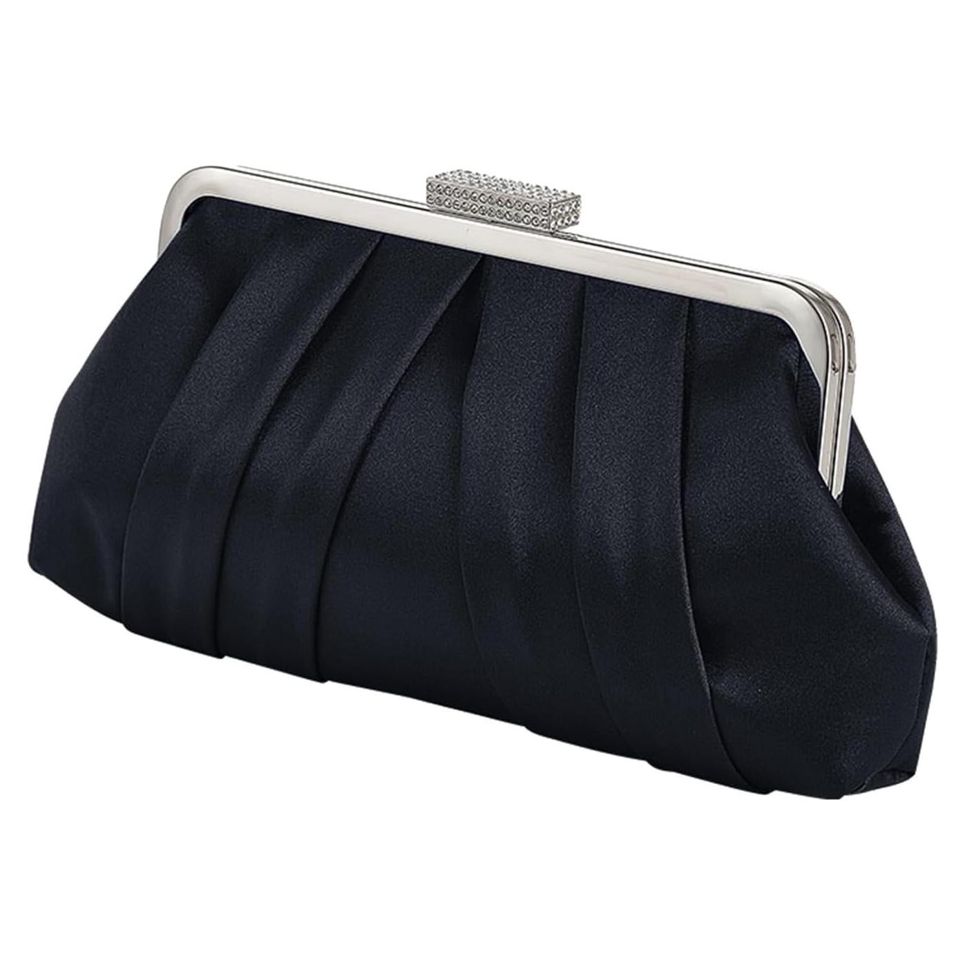 Bolso de Mano Plisado JAMBHALA Elegante para Mujeres - Negro