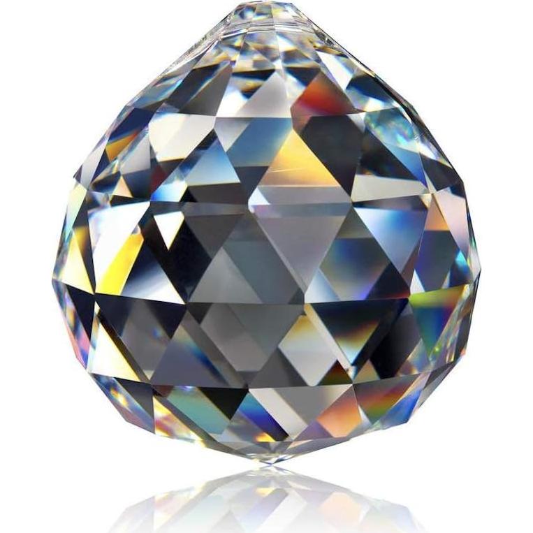 Cazador de Sol de Aromaterapia 30mm - Cristal y Lava Negra