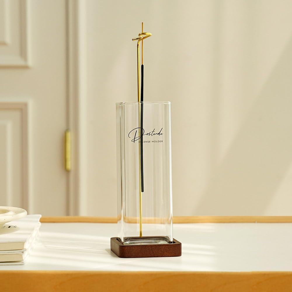 Soporte de Incienso de Vidrio Dostende - Diseño Gota 25.4cm