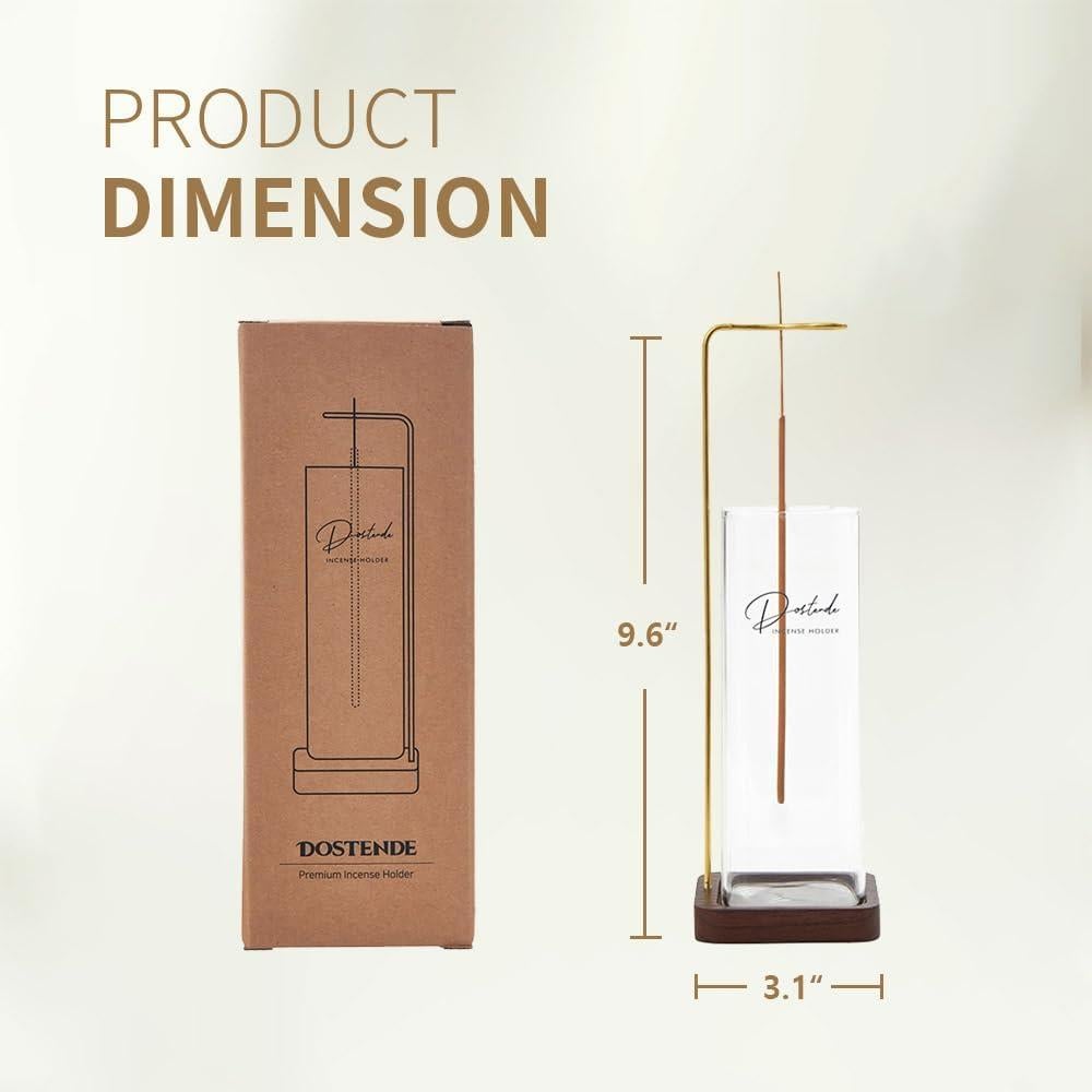 Soporte de Incienso de Vidrio Dostende - Diseño Gota 25.4cm