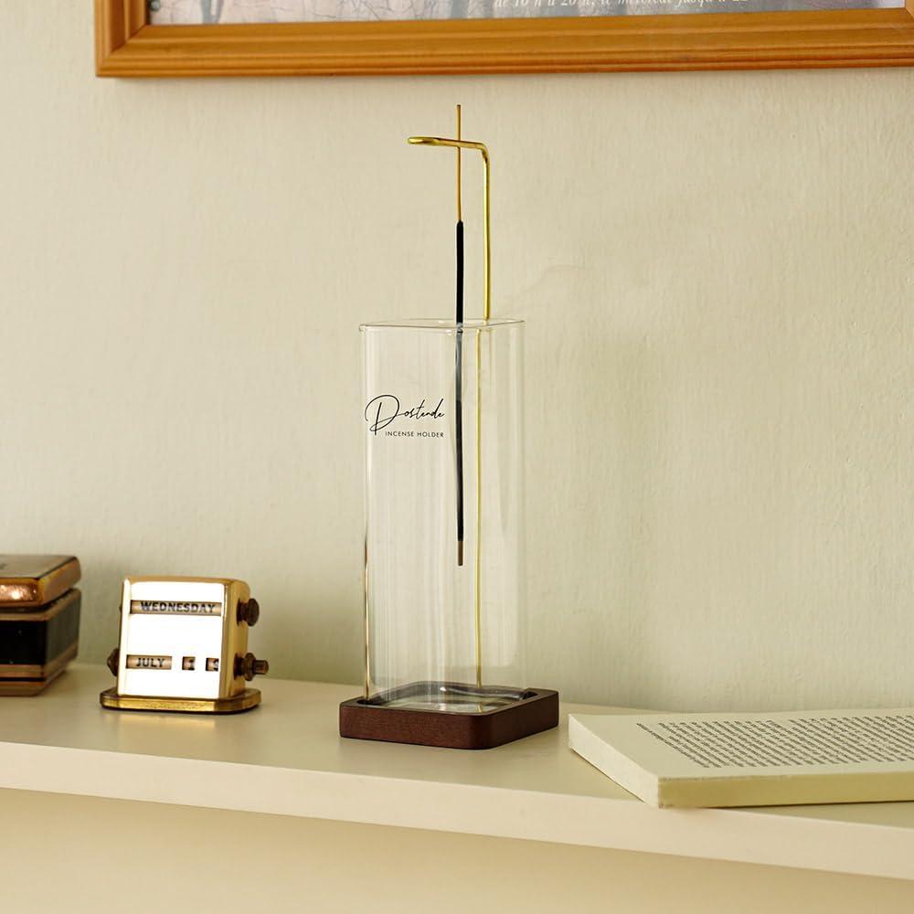 Soporte de Incienso de Vidrio Dostende - Diseño Gota 25.4cm