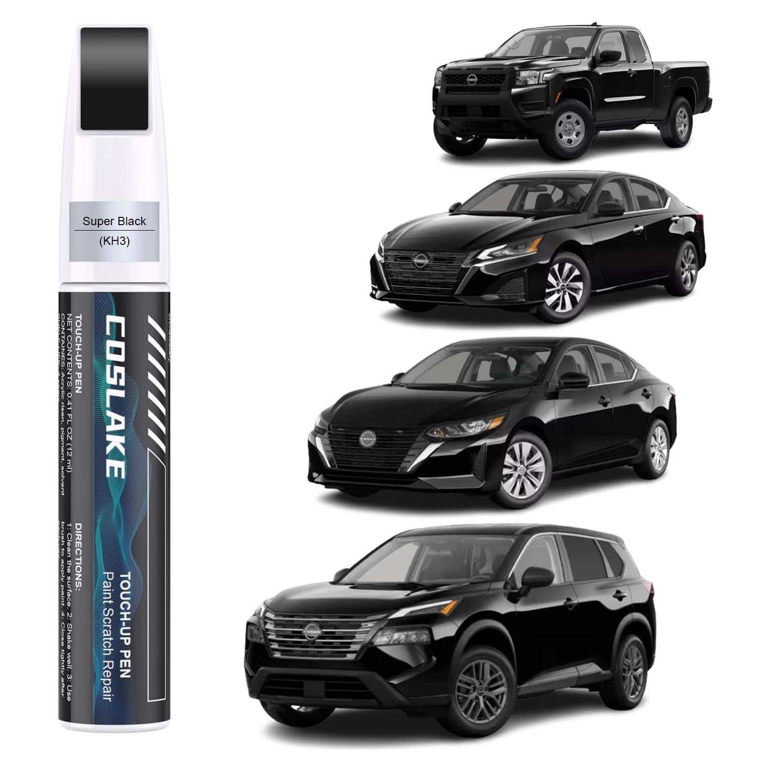 Pintura de Retoque COSLAKE Negro Super (KH3) 12 ml para Nissan