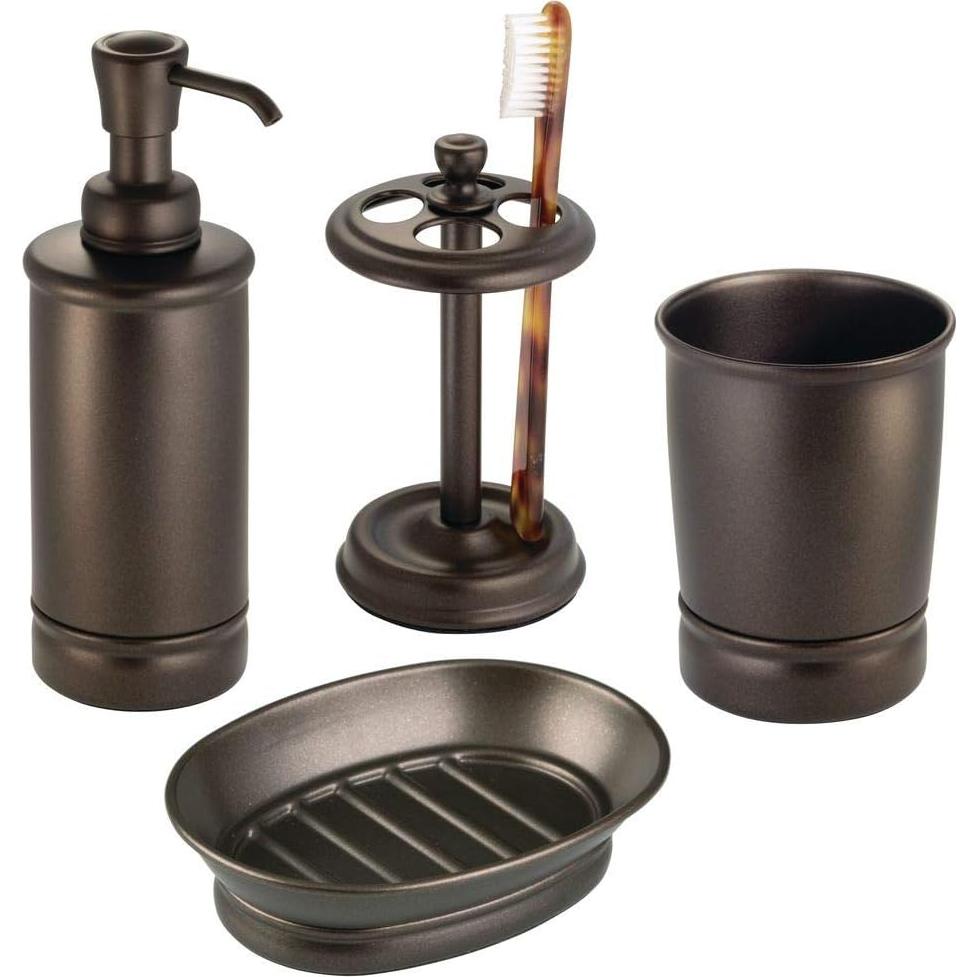 Plato de Jabón InterDesign York de Acero Bronce 9.83x13.97 cm