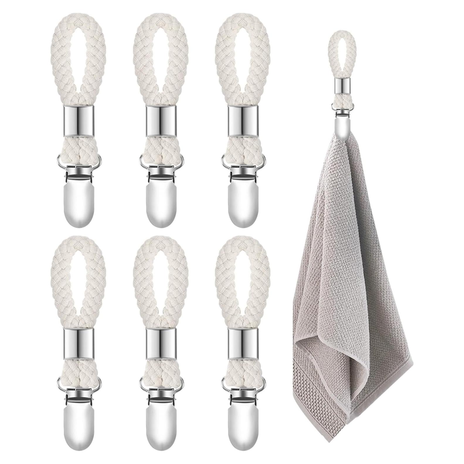 6 Clips para Toallas de Cocina y Baño SXoonKing Beige