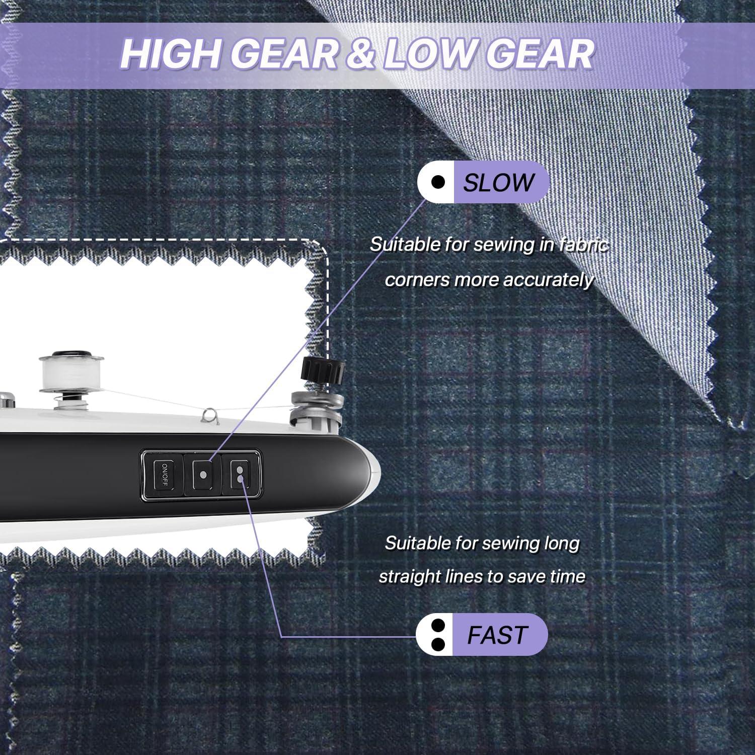 Máquina de Coser Portátil MJYP 609-2 Doble Velocidad Blanca